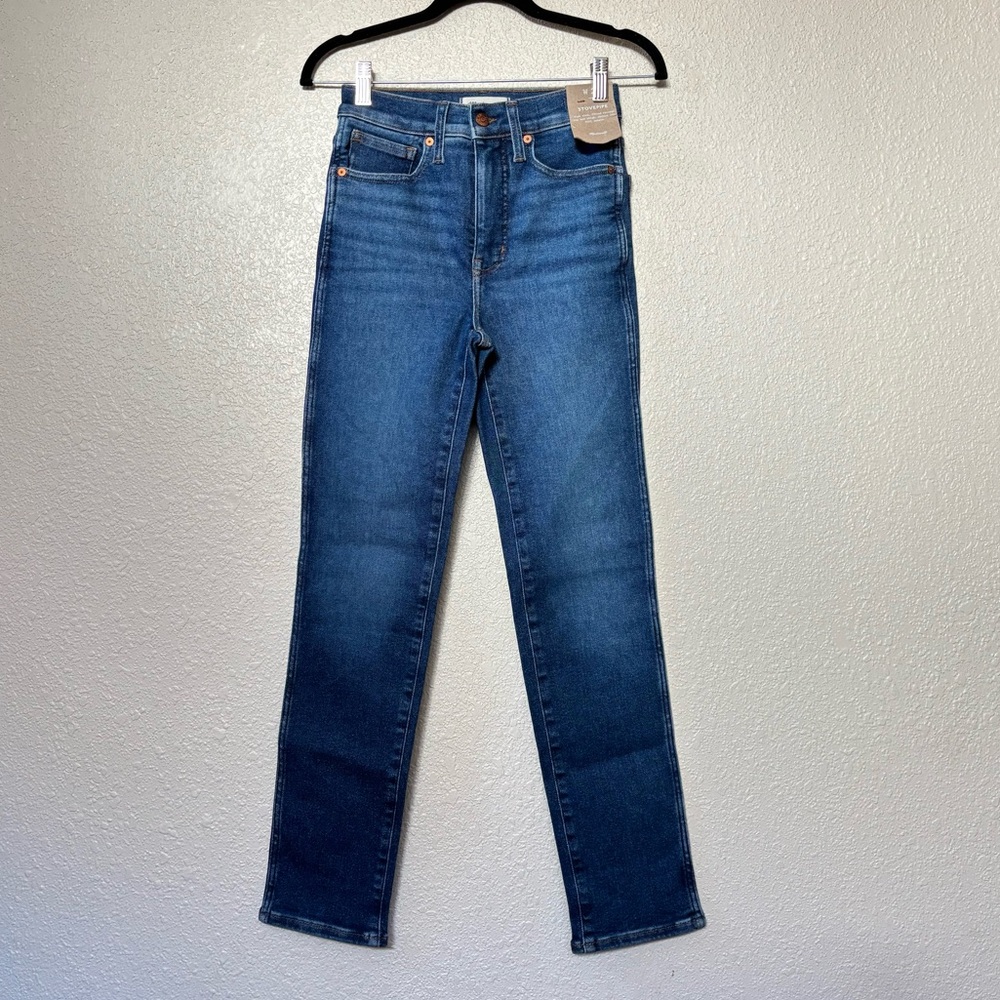 Madewell NWT Medium Wash High Rise Stovepipe Skinny Jeans Size 24